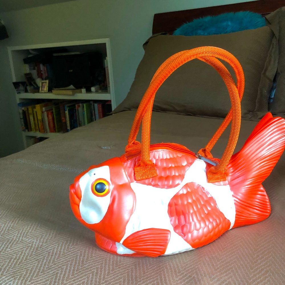 Rubber fish purse - perfect for phone keys and lipstick